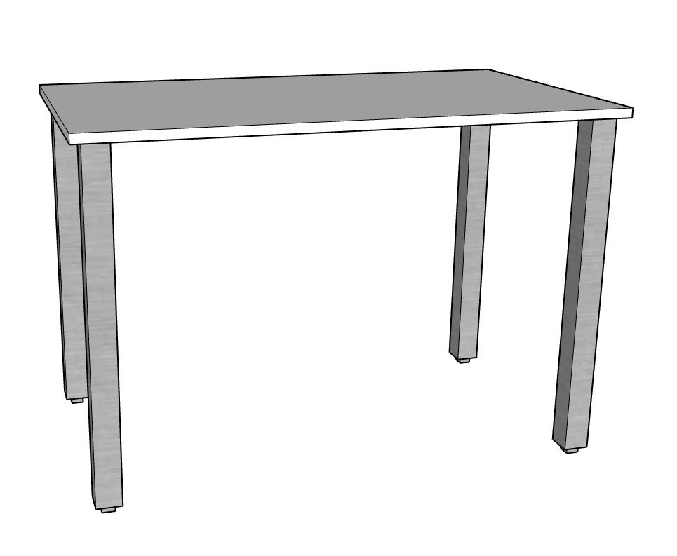 Urban 45" Study Desk with Open Legs